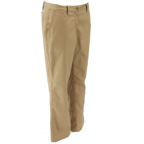 NWT LANDS' END WOMEN'S CASUAL BASIC WORK PANTS LIGHT BEIGE 10P (PETITE) - Picture 8 of 11